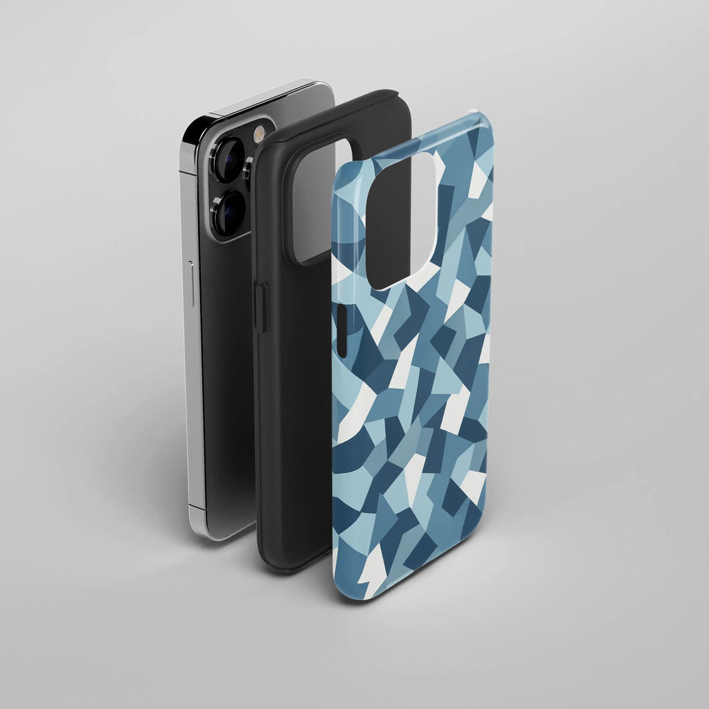 Light blue Camouflage - iPhone Tough Case - Fast shipping - Made in Europe